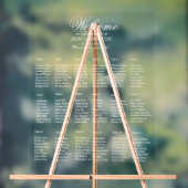 18 Tabelle Elegant Modernes Hochzeitsstichtag Acrylschild (Neutral)