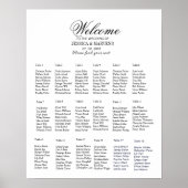 18 Tabelle Elegant Modernes Hochzeitsstichtag Poster (Vorne)