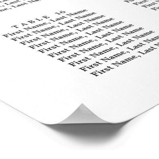 18 Tabelle Rosa Blütensitzdiagramm Poster (Ecke)