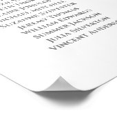 18 Tabelle Rosa und Grau Hochzeitskarte Poster (Ecke)