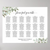 18 Tabelle Rustikale Eukalyptus Hochzeitstabelle Poster (Vorne)