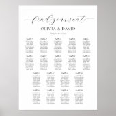 18 Tabellen Einfach Sitzplan finden Poster (Vorne)