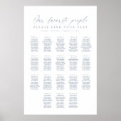 18 Tabellen Unsere Lieblingssitzkarte Poster (Vorne)