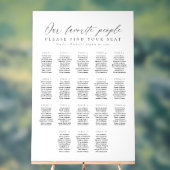 18 Tables Favorite People Acrylic Seating Chart Acrylschild (Neutral)