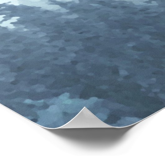 18 Tafelblau-Pinien Hochzeitsdiagramm Poster (Ecke)