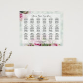 18 Tafelrosen Hochzeitstabelle Poster (Küche)