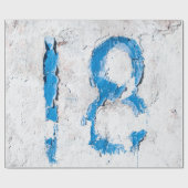 18 Text an der Wand Geschenkpapier (Flach)