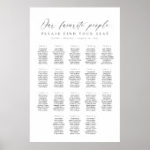 18 Tische Der Sitzplan unserer Lieblingsleute Poster (Vorne)