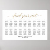 18 Tische Elegant Ihren Sitzplatz finden Sitzplan Poster (Vorne)