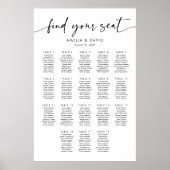 18 Tische finden Ihre Sitzkarte Poster (Vorne)