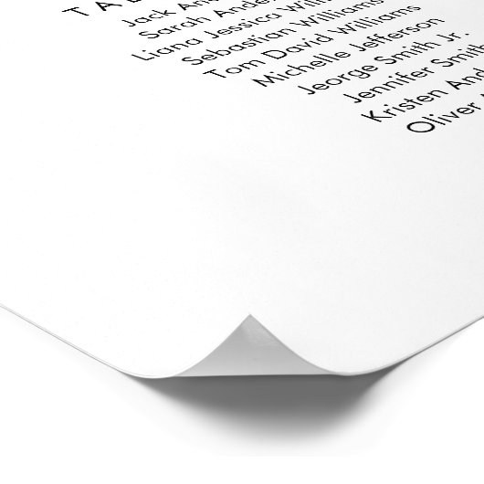 18 Tische Finden Sie Ihre Sitzplakette Poster (Ecke)