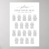 18 Tische Finden Sie Ihre Sitzplakette Poster (Vorne)