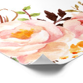 18 Tische Hochzeitskarte, floraler Goldrahmen Poster (Ecke)