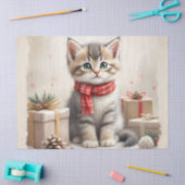 18# Tissue Paper Christmas Kitty Seidenpapier (Basteln)