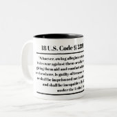 18 U.S. Code § 2381 - Tasse des Verrats (Vorderseite Links)