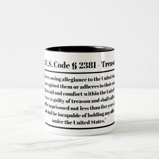18 U.S. Code § 2381 - Tasse des Verrats (Mittel)