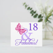 18 und ein toller Geburtstag Postkarte (Stehend Vorderseite)