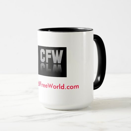 18 Unze-Tasse - ChildFreeWorld.com Tasse (VorderseiteRechts)