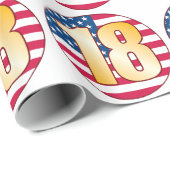 18 USA-Gold Geschenkpapier (Rolleneckpunkt)