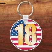 18 USA Gold Schlüsselanhänger (Vorderseite)