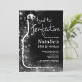 18. Wein Geburtstag Einladung. Alter bis Perfektio Einladung (Stehend Vorderseite)