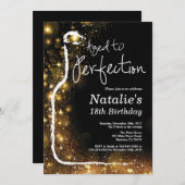 18. Wein Geburtstag Einladung. Alter bis Perfektio Einladung (Vorne/Hinten)