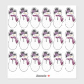 18 Whimsical Snowman Aufkleber (Blatt)