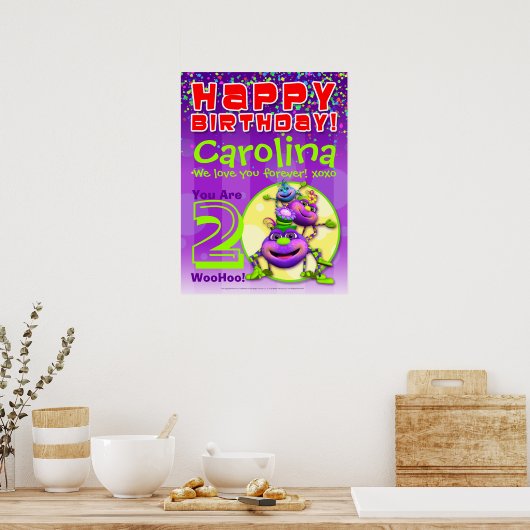 18 x24" Itsy Bitsy Spider Birthday Poster (Küche)