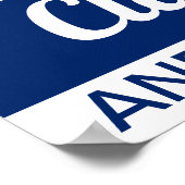 18" x 24" Abschluss Blue Paper Poster (Ecke)