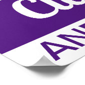 18" x 24" Abschluss Lila Paper Poster (Ecke)