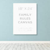 18" x 24" Familienregeln Leinwand (Insitu (Holzboden))