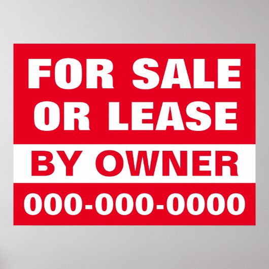 18" x 24" für Verkauf oder Leasingpapier Poster (Vorne)