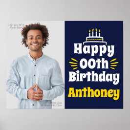 18" x 24" Happy Birthday Any Year Paper Poster