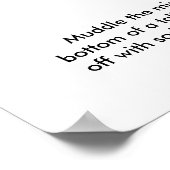 18" X 24" POSTER - MOJITO RECIPE COCKTAIL ART (Ecke)