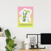 18" X 24" POSTER - MOJITO RECIPE COCKTAIL ART (Heimbüro)