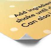 18" x 24" POSTER, WHISKEY SOUR RECIPE COCKTAIL ART Poster (Ecke)