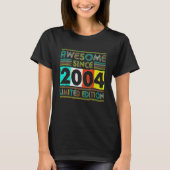 18 Year Old  Awesome Since 2004 18th Birthday Retr T-Shirt (Vorderseite)