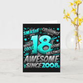 18 Year Old For Boys 18th Birthday Boy 18 Year Old Karte (Gelbe Blume)