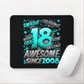18 Year Old For Boys 18th Birthday Boy 18 Year Old Mousepad (Mit Mouse)