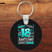 18 Year Old For Boys 18th Birthday Boy 18 Year Old Schlüsselanhänger (Vorderseite)