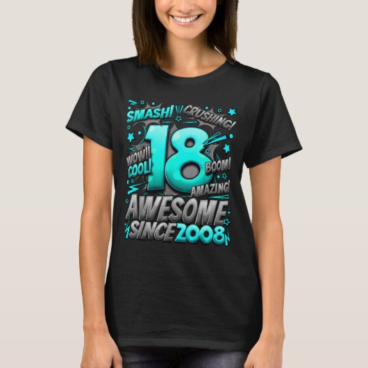18 Year Old For Boys 18th Birthday Boy 18 Year Old T-Shirt (Vorderseite)