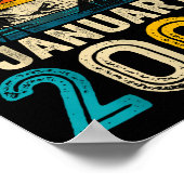 18 Years Old Awesome Since January 2008 18th Birth Poster (Ecke)