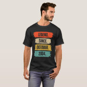 18 Years Old Legend Since October 2004 18th Birth T-Shirt (Vorne ganz)