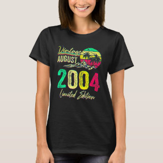 18 Yr Old Vintage August 2004 18th Birthday T-Shirt