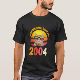 18h Geburtstag Vintage Katze Phantastisch seit 200 T-Shirt