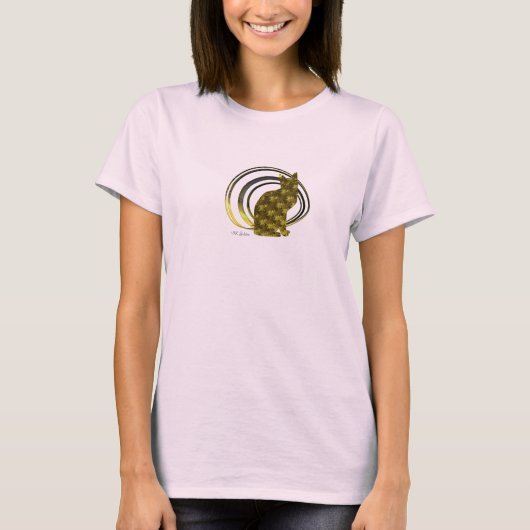 "18K Golden" Calico Cat Womens T-Shirt (Vorderseite)