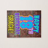 18th Birthday Fun, Urban Graffiti Puzzle (Horizontal)