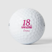 18th Birthday Gift for Her - 18 and Amazing Golfball (Vorderseite)