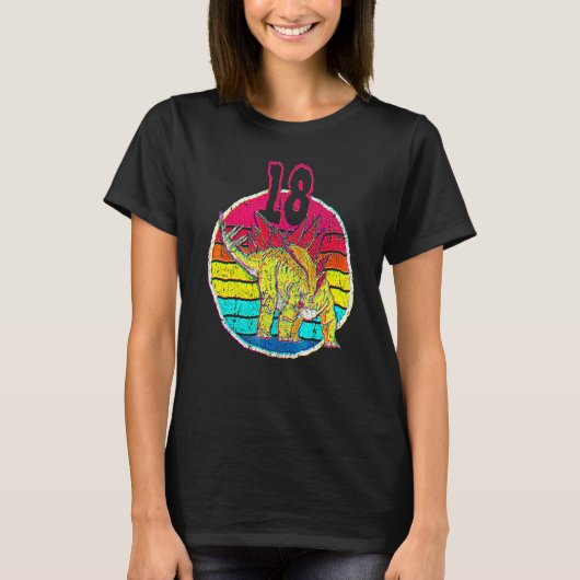 18th Birthday I Stegosaurus Stenops I Family Match T-Shirt (Vorderseite)