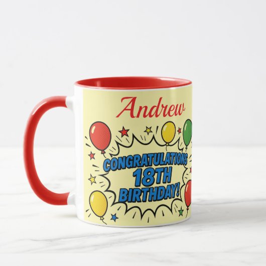 18th Birthday Mug Tasse (Links)